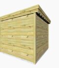 Abri de jardin en bois autoclave avec toit incliné et finition naturelle