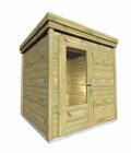 AF2x2x2,08 2 Abri jardin en bois pin avec porte vitrée, fabrication française