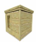 AF2x2x2,08 4 Abri jardin en bois pin avec porte vitrée, fabrication française