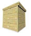 AF2x2x2,08 5 Kit abri jardin en bois de pin, structure carrée avec porte sur fond blanc