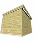 Abri jardin en pin sylvestre autoclave classe 3 avec toit incliné sur fond blanc