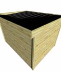 Abri jardin en pin sylvestre autoclave classe 3 avec toit noir à lames