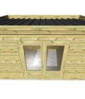AF4,2x2,5x2,21 2 Abri jardin en pin sylvestre autoclave classe 3 avec double porte vitrée