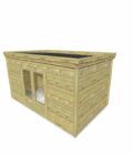 AF4,2x2,5x2,21 4 Abri jardin en bois naturel, parfait pour un jardin fleuri et une terrasse ensoleillée