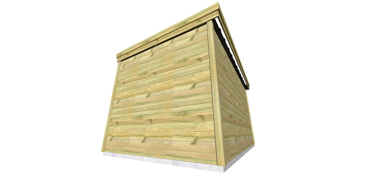 AF4,2x2,5x2,21 5 Abri jardin en pin sylvestre autoclave classe 3, bois issu de forêts gérées durablement