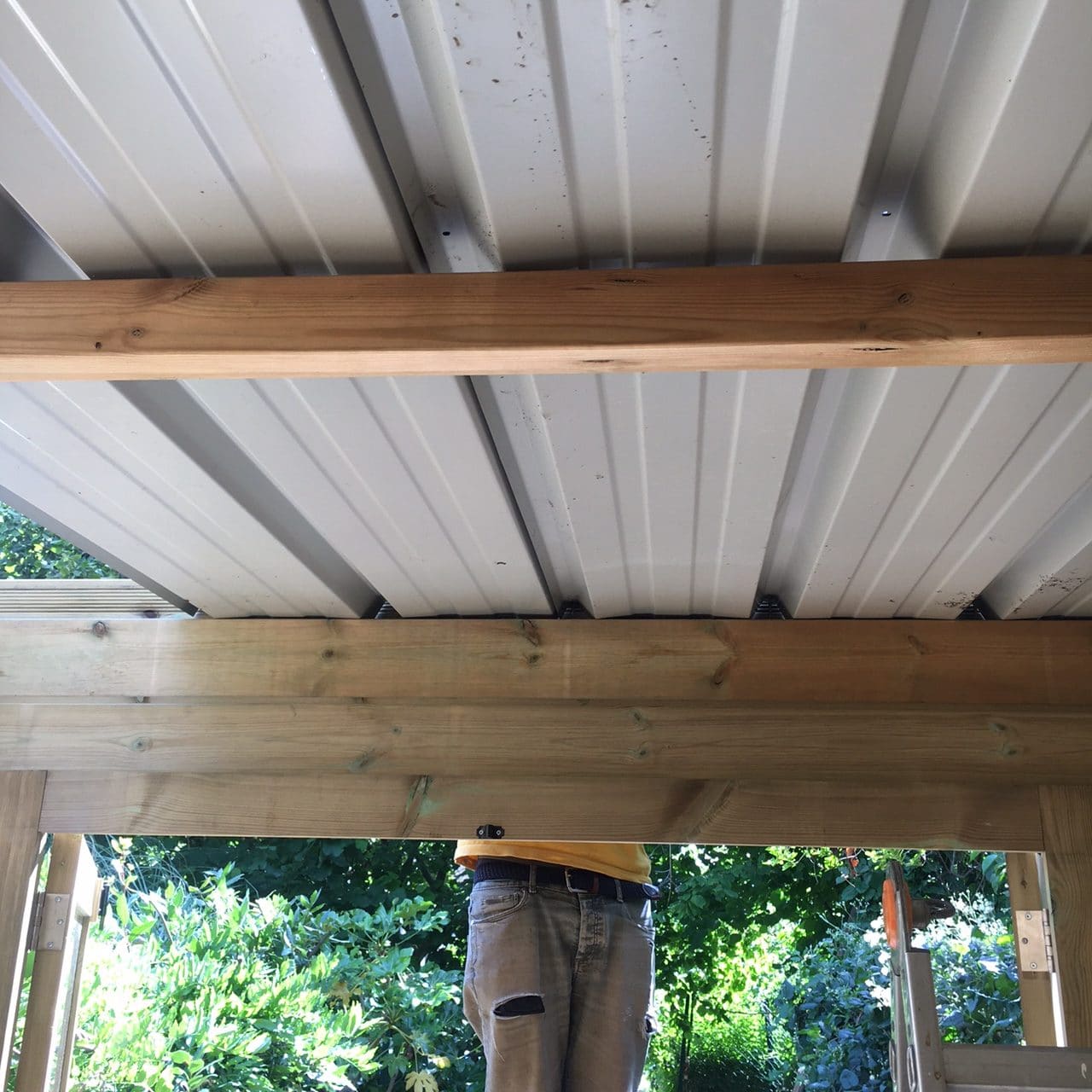 abri français traité autoclave, toit d'un abri français