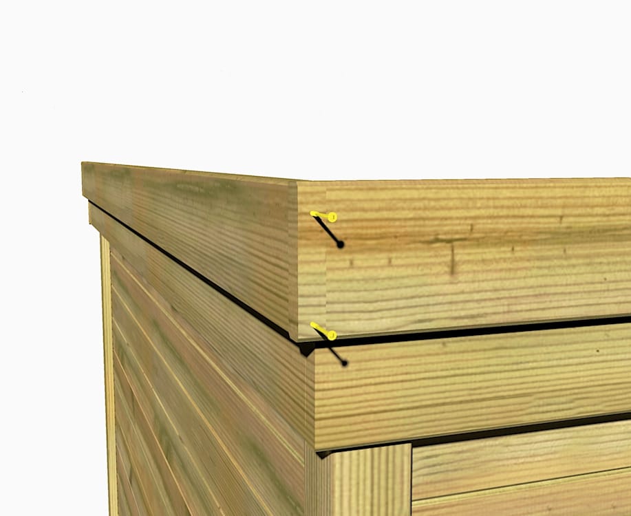 Bandeaux d'un abri de jardin Abri Français, abri de jardin en bois