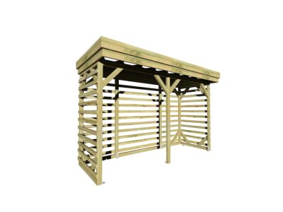 ABRI Bûches traité Autoclave  - 3,15x1,31m - Livraison Gratuite - 4 stères