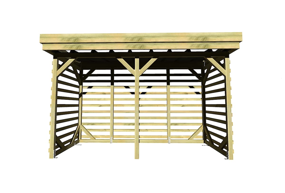 abri buche en bois, calculer les stères, bois