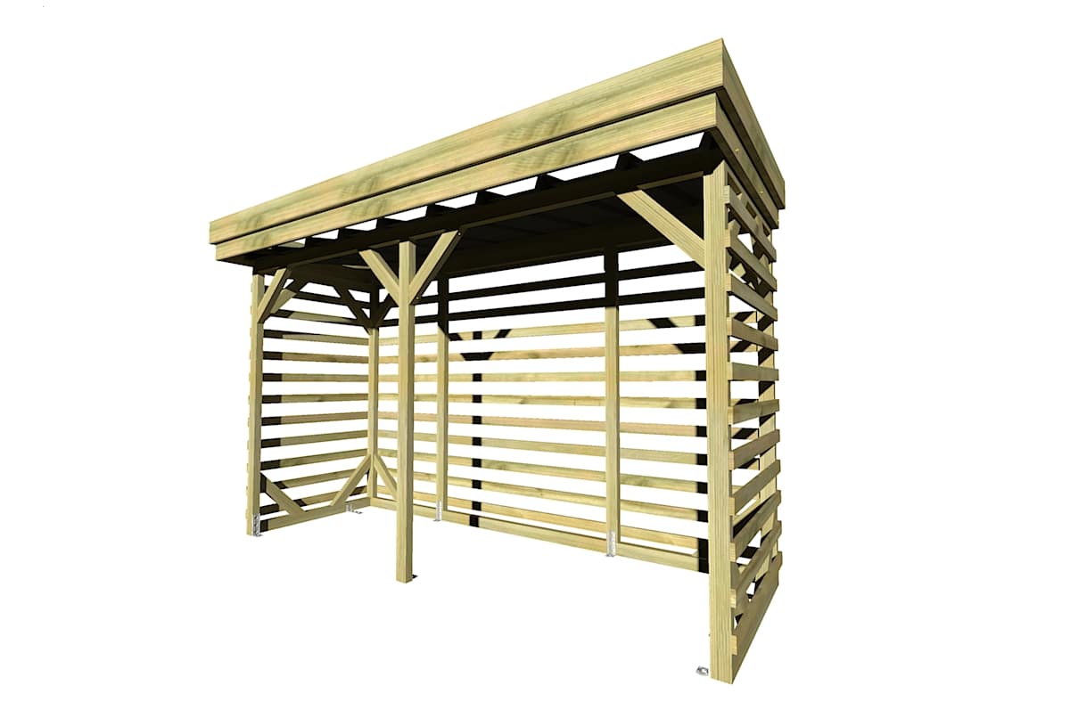 abri bûches, abri français, bois, assembler un abri bûches, abri bûches en bois