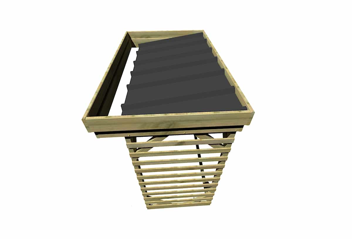 ABRI bûches Bac Acier