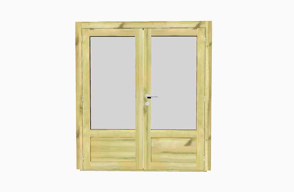 Porte Double Bois Traité Autoclave de 45 mm 