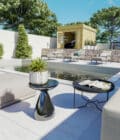 IMG (7)AF33x33x220P1PD0F Abri jardin en bois naturel avec piscine et mobilier de jardin par temps ensoleillé