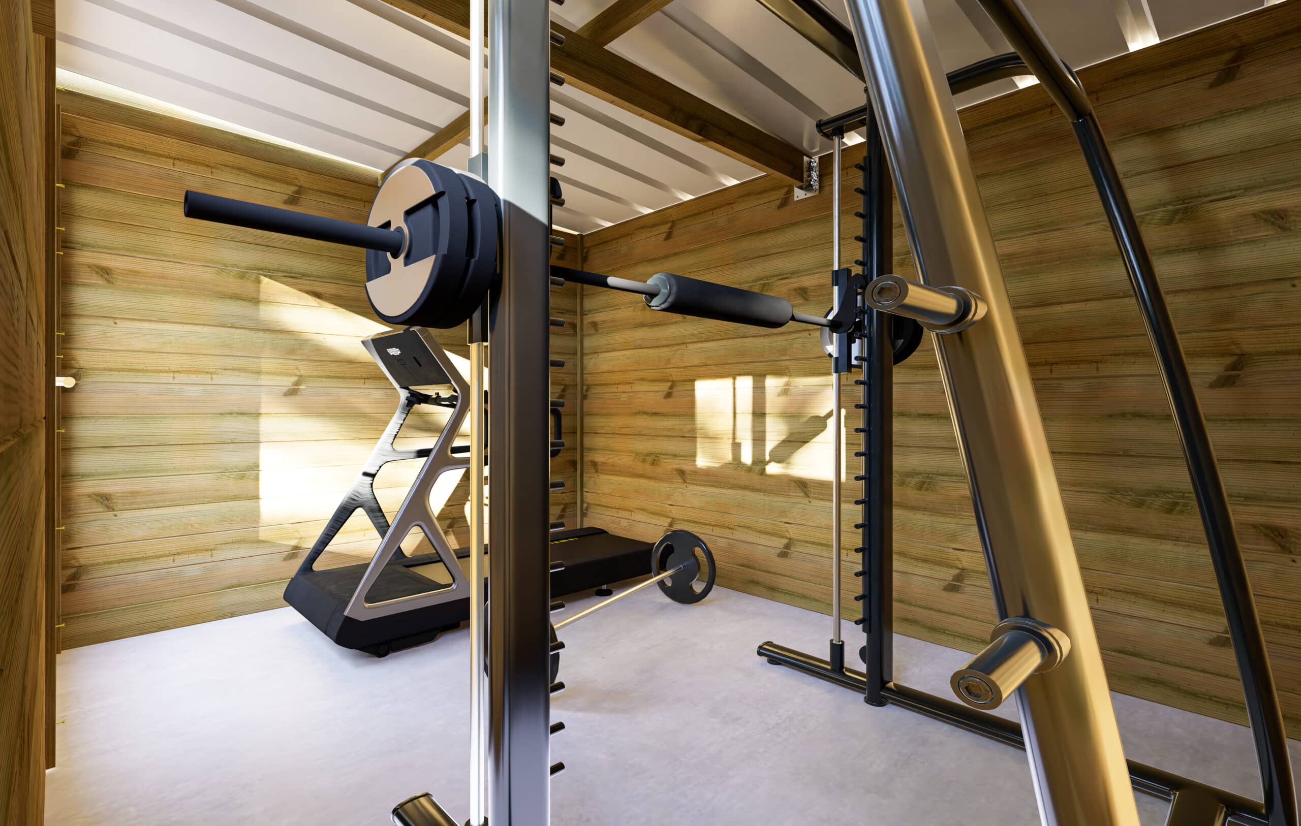 abri de jardin en bois, intérieur, sport, aménager un abri de jardin en bois, abri français