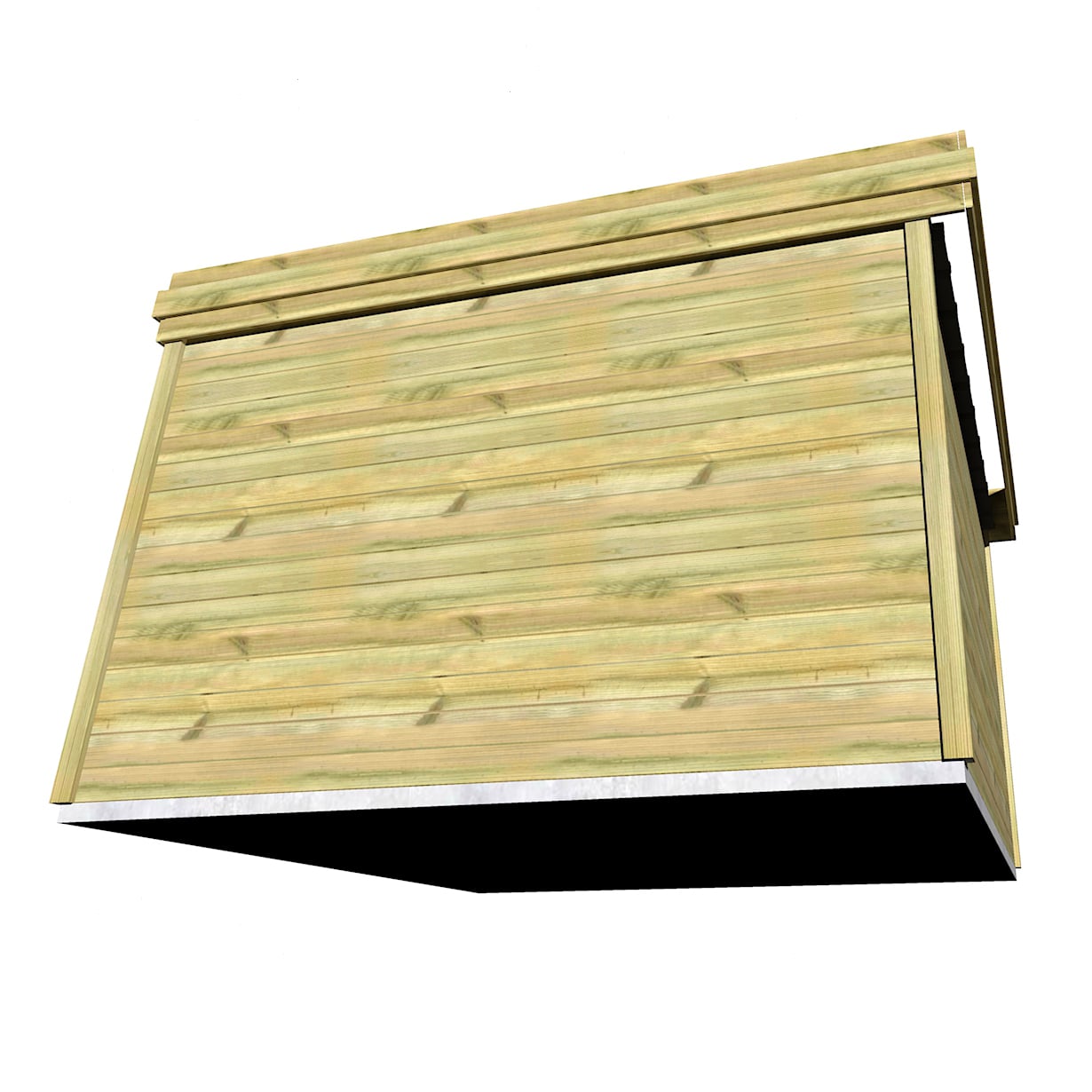 4 AF33x33x210P1PD0F Abri jardin en pin sylvestre autoclave classe 3 avec toiture en bois
