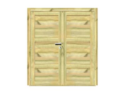 Porte Double Pleine Bois Traité Autoclave de 45 mm