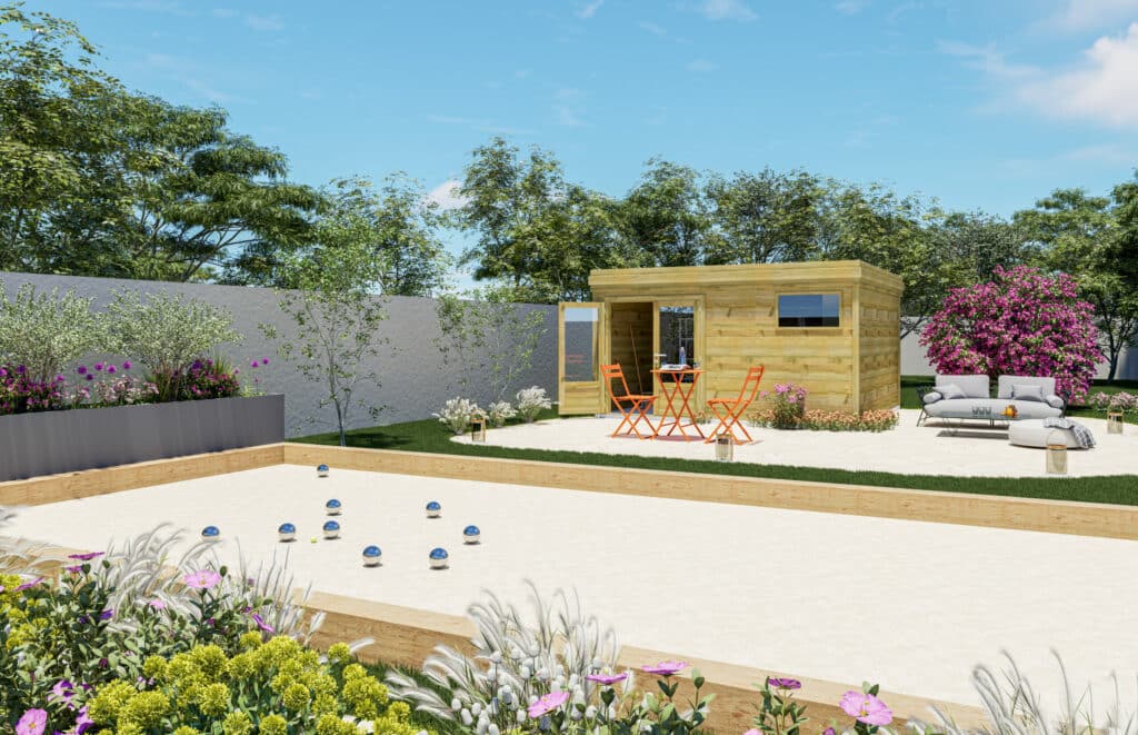 abri de jardin - portes coulissantes
