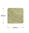 90x90 👉 Optez pour un poteau robuste et durable avec notre section 90x90 mm en pin sylvestre autoclave vert classe 4 ! 💪