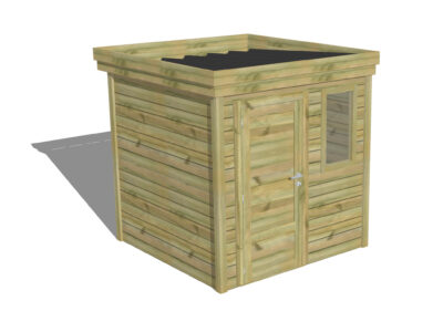 ABRI DE JARDIN Porte simple Pleine / Fenêtre verticale