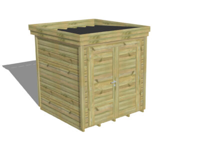 Cabane de rangement / Porte double Pleine | Plancher