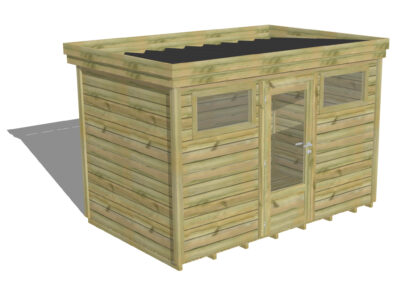 LOCAL DE JARDIN Fenêtre horizontale / Porte simple vitrée / Fenêtre horizontale | Plancher