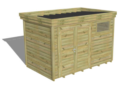 LOCAL DE RANGEMENT Porte double Pleine / Fenêtre horizontale | Plancher