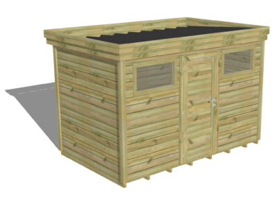 RANGEMENT DE JARDIN Fenêtre horizontale / Porte simple Pleine / Fenêtre horizontale | Plancher