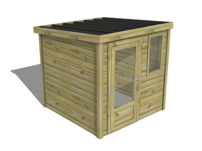 Abri de jardin Essentiel - Porte simple vitrée / Fenêtre verticale