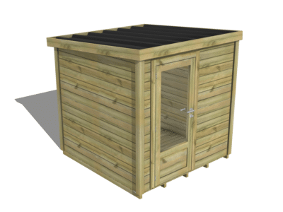 Abri de jardin Essentiel - Porte simple vitrée | Plancher