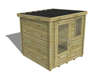 Abri de jardin Essentiel - Porte simple vitrée / Fenêtre verticale | Plancher