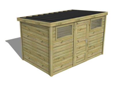 Abri de jardin Essentiel - Fenêtre horizontale / Porte simple pleine / Fenêtre horizontale