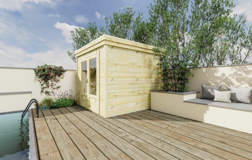 abri de jardin en bois (sécuriser)