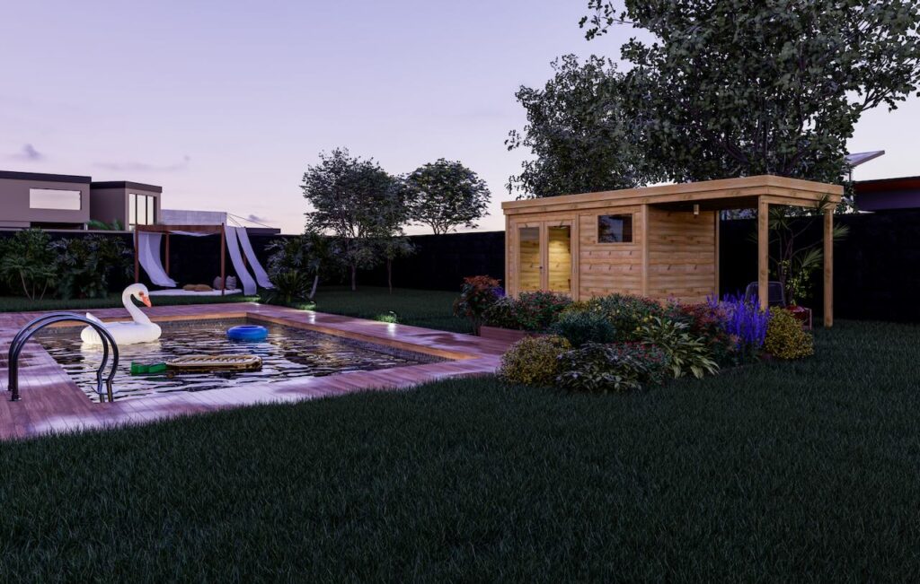 abri de jardin en bois (matériau)