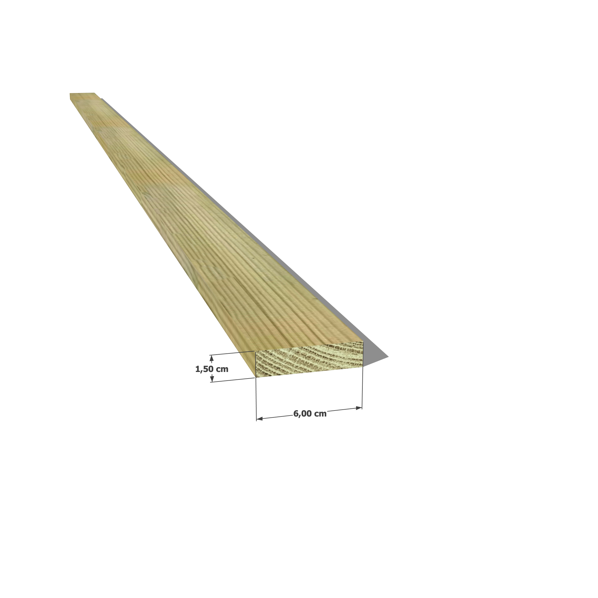 👉 Optez pour une latte en pin sylvestre 16x60 mm autoclave vert classe 4 pour vos aménagements et finitions bois ! 💪
