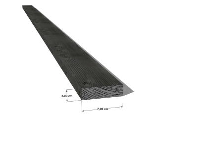 Latte en pin sylvestre traité par trempage noir classe 3 – Section 20x70 mm