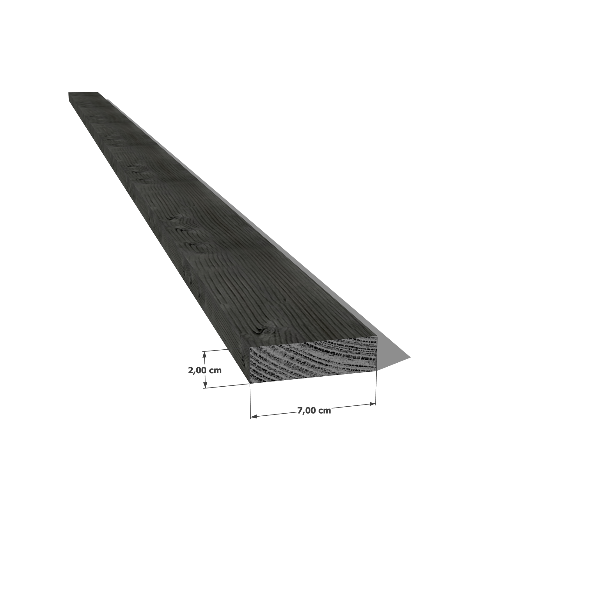 👉 Optez pour un bardage moderne et élégant avec notre latte en pin sylvestre 20x70 mm traitée par trempage noir classe 3 ! 💪