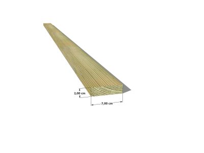 Latte en pin sylvestre traité autoclave vert classe 4 – Section 20x70 mm