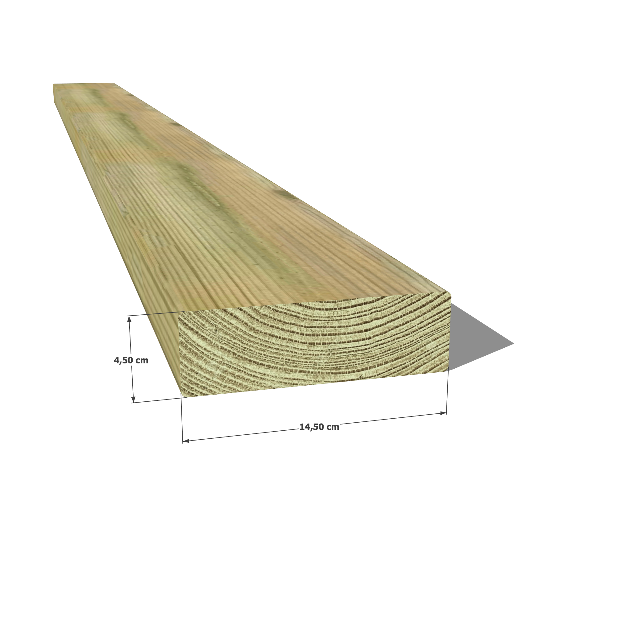 👉 Optez pour un madrier / chevron robuste et durable avec notre section 45x145 mm en pin sylvestre autoclave vert classe 4 ! 💪