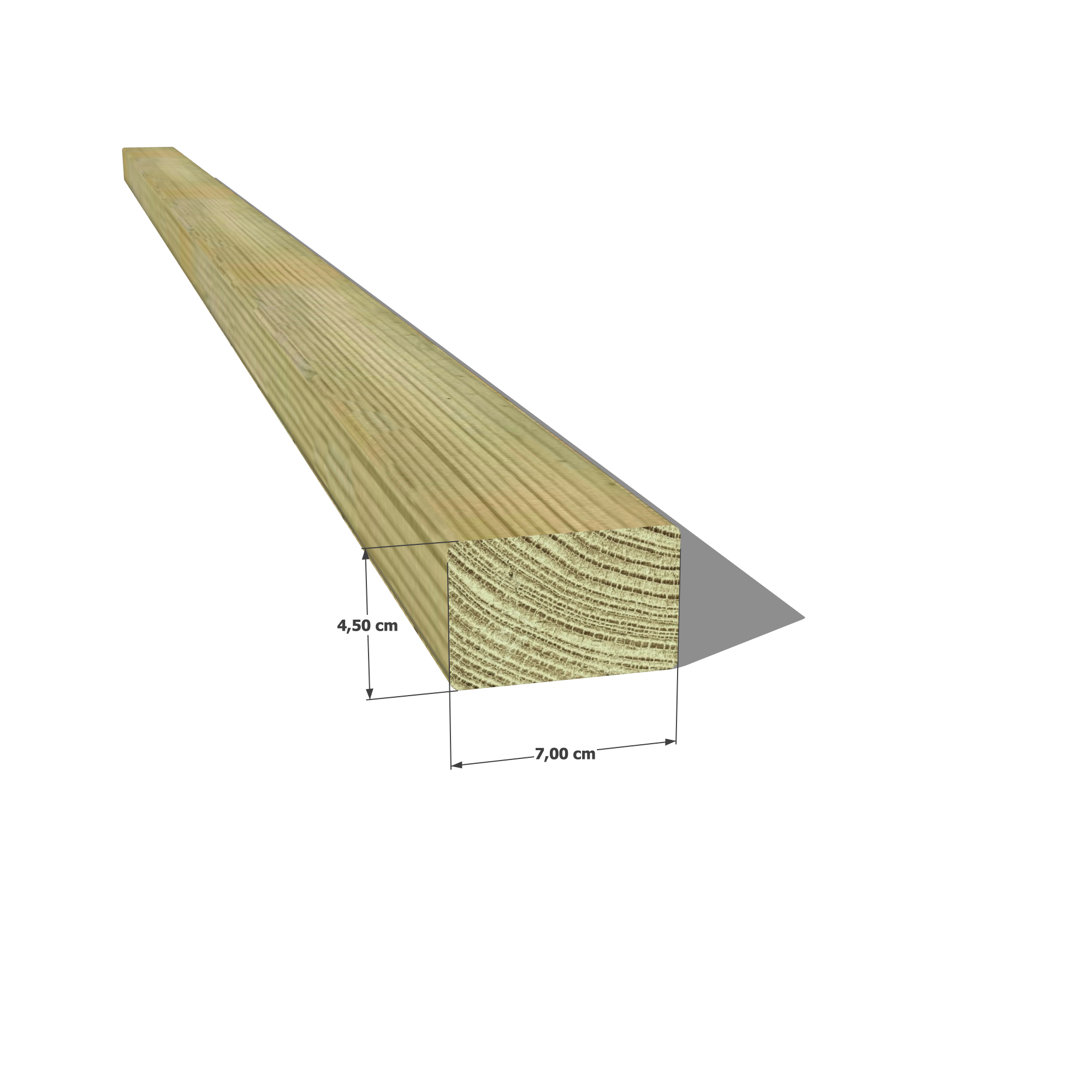 👉 Optez pour un chevron robuste et durable avec notre section 45x70 mm en pin sylvestre autoclave vert classe 4 ! 💪