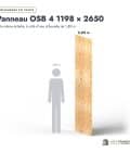 Panneau OSB 1196x2650 à bords droits, OSB 4 de 12 mm, longueurs, Abri Français