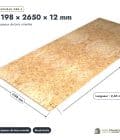 Panneau OSB 1196x2650 à bords droits, OSB 4 de 12 mm, pièce cotée, Abri Français