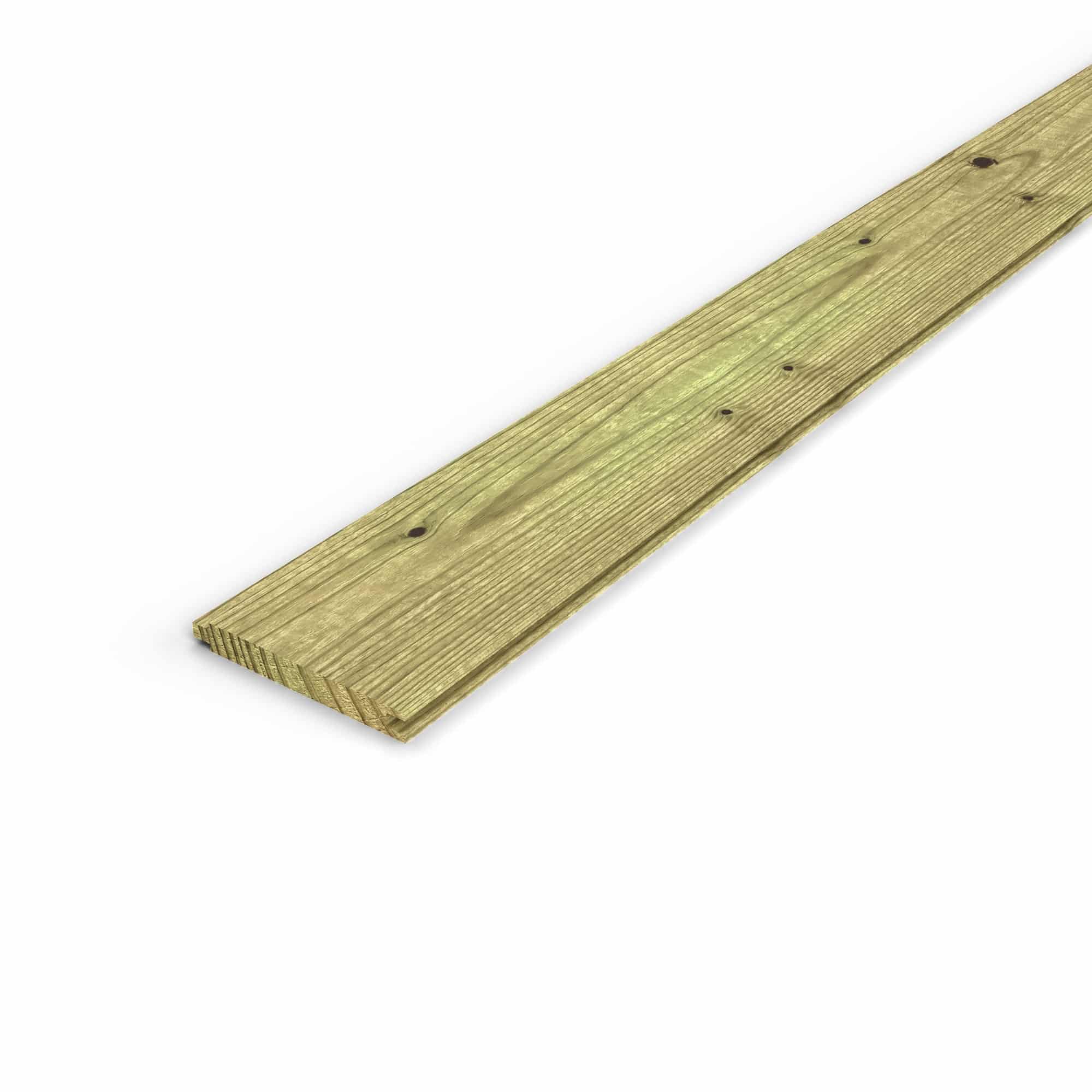 Planchette en pin sylvestre traité autoclave classe 4 – Section 15x110 mm, vue principale, Abri Français
