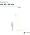 Latte en pin sylvestre traité autoclave vert classe 4 – Section 16x60 mm, longueurs, Abri Français