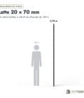 Latte en pin sylvestre traité par trempage noir classe 3 – Section 20x70 mm, longueurs, Abri Français