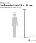 Planche emboîtable en pin sylvestre traité autoclave gris classe 3 – Section 27x130 mm, longueurs, Abri Français