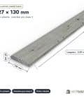 Planche emboîtable en pin sylvestre traité autoclave gris classe 3 – Section 27x130 mm, pièce cotée, Abri Français