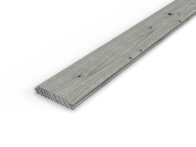 Planche emboîtable grise 27x130 en pin sylvestre autoclave gris : pièce seule