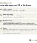 Lame de terrasse en pin sylvestre traité autoclave vert classe 4 – Section 27x145 mm, commande et livraison, Abri Français