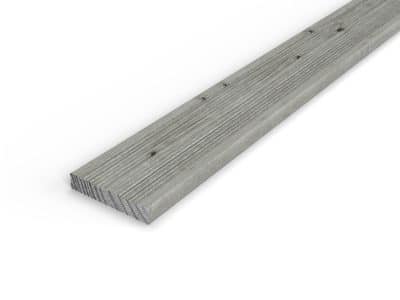 Lame terrasse pin gris 27x145 mm, face rainurée ou lisse : piece