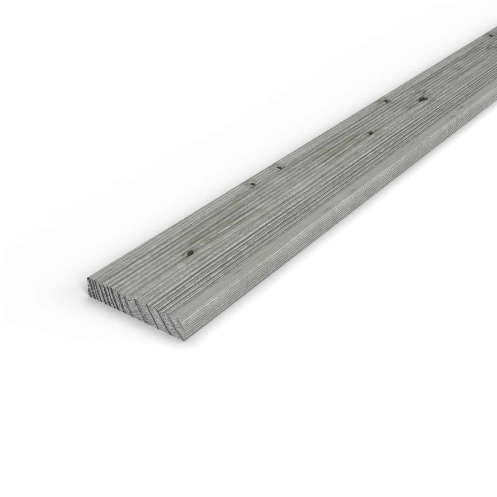 Lame terrasse pin gris 27x145 mm, face rainurée ou lisse : piece